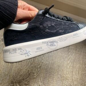 Premiata Black and White Sneakers Sleek Design